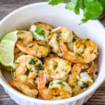 image of cilantro lime shrimp in a bowl