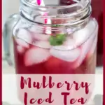image of mulberry iced tea for pinterest