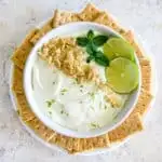 key lime pie dip with graham crackers
