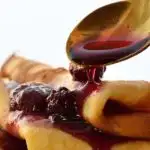 mulberry syrup on crepes pinterest graphic