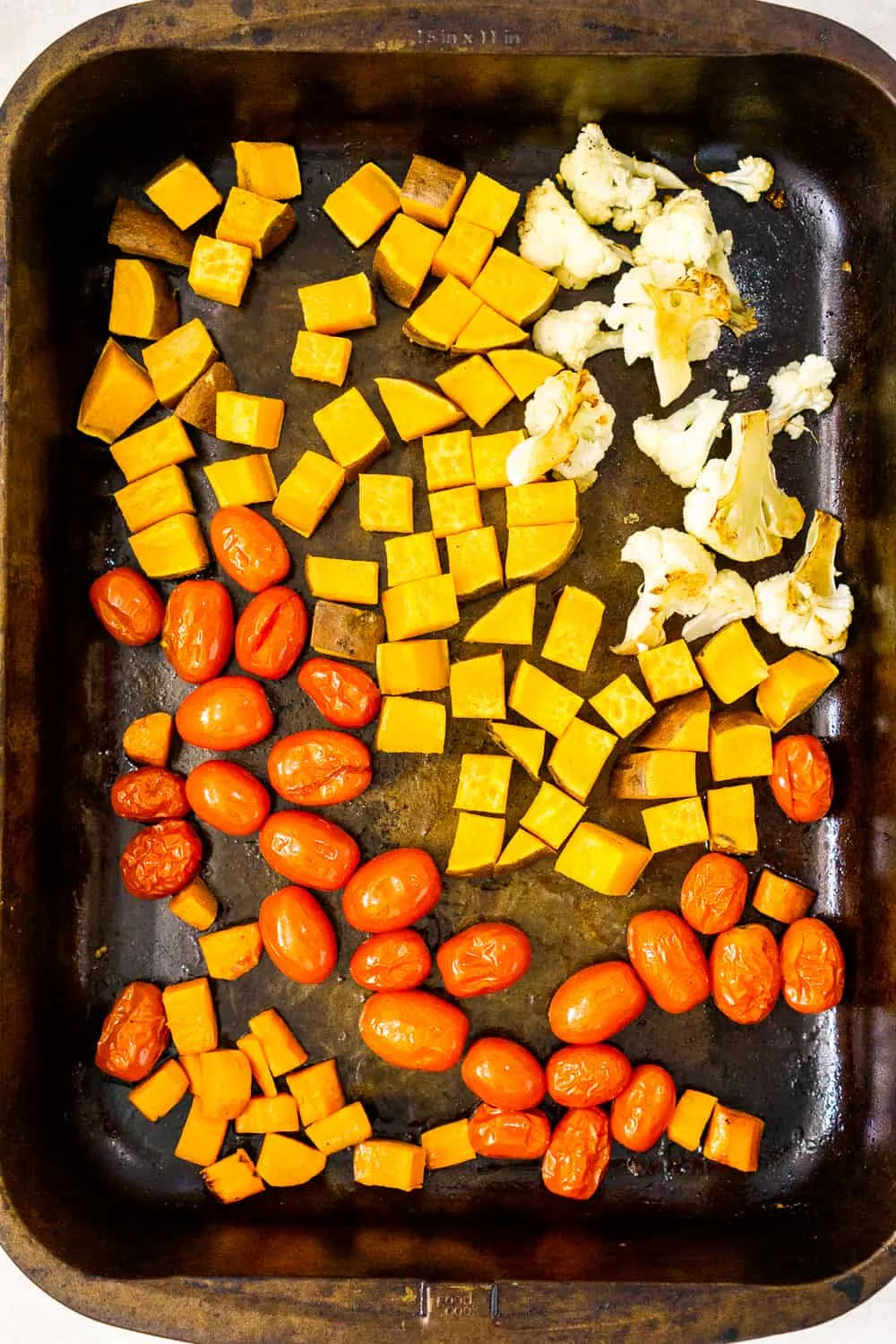 roasted vegetables for buckwheat bowls