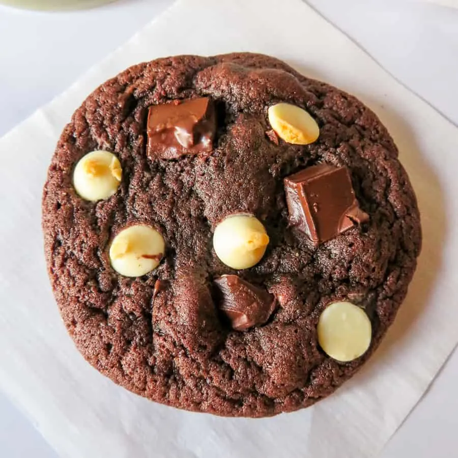 chewy triple chocolate cookie