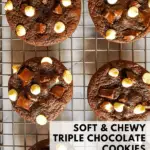 chewy chocolate cookies pinterest graphic