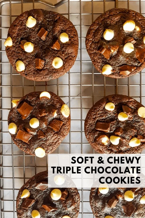 chewy chocolate cookies pinterest graphic