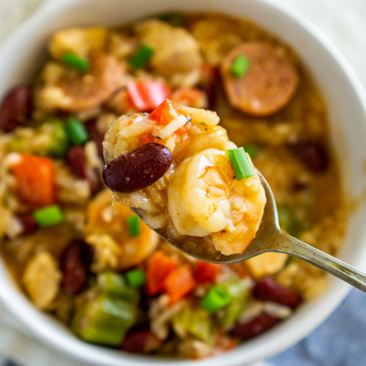 Jambalaya with Kidney Beans Babaganosh