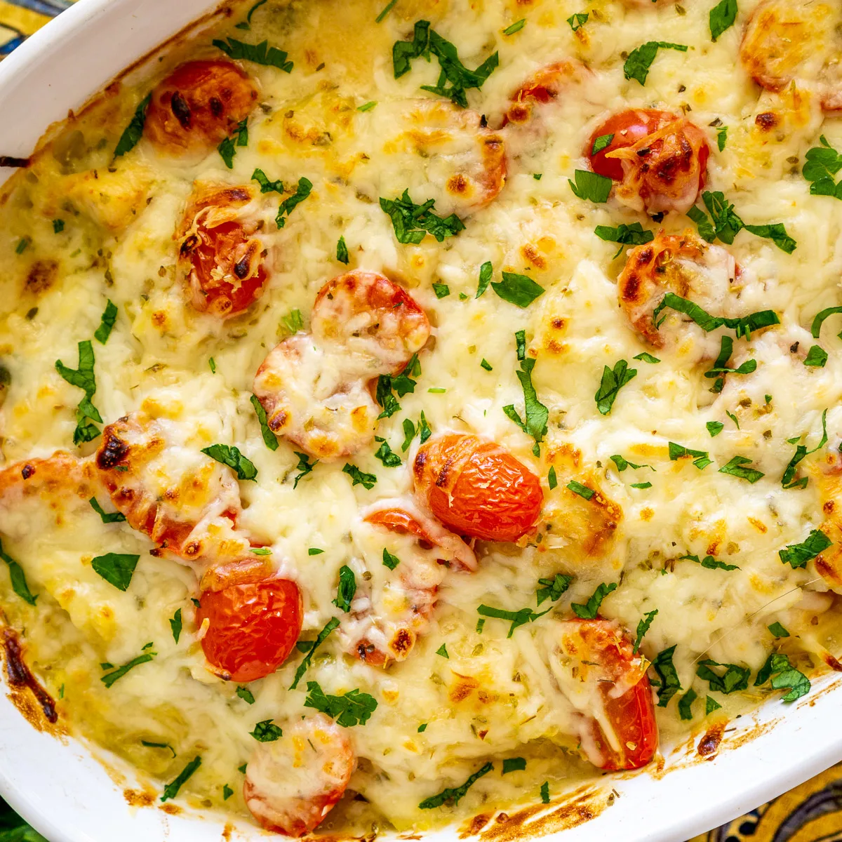 spaghetti squash with alfredo sauce casserole