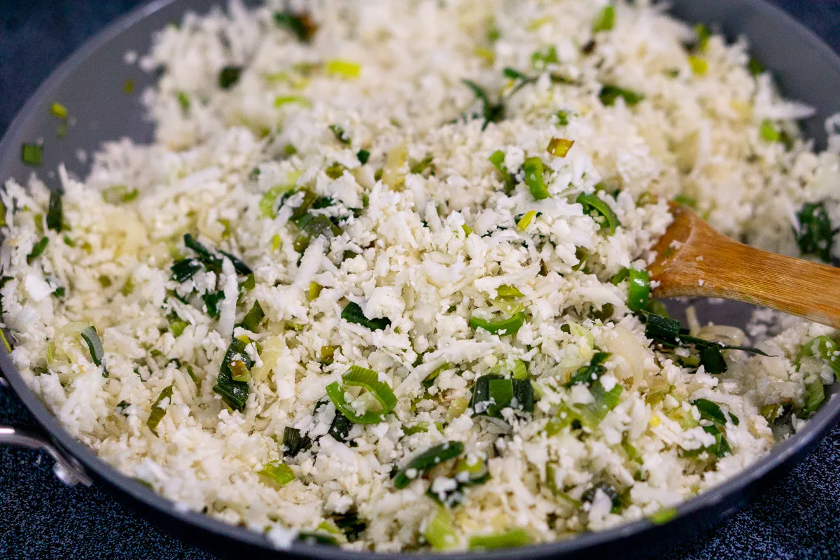 cooking cauliflower risotto