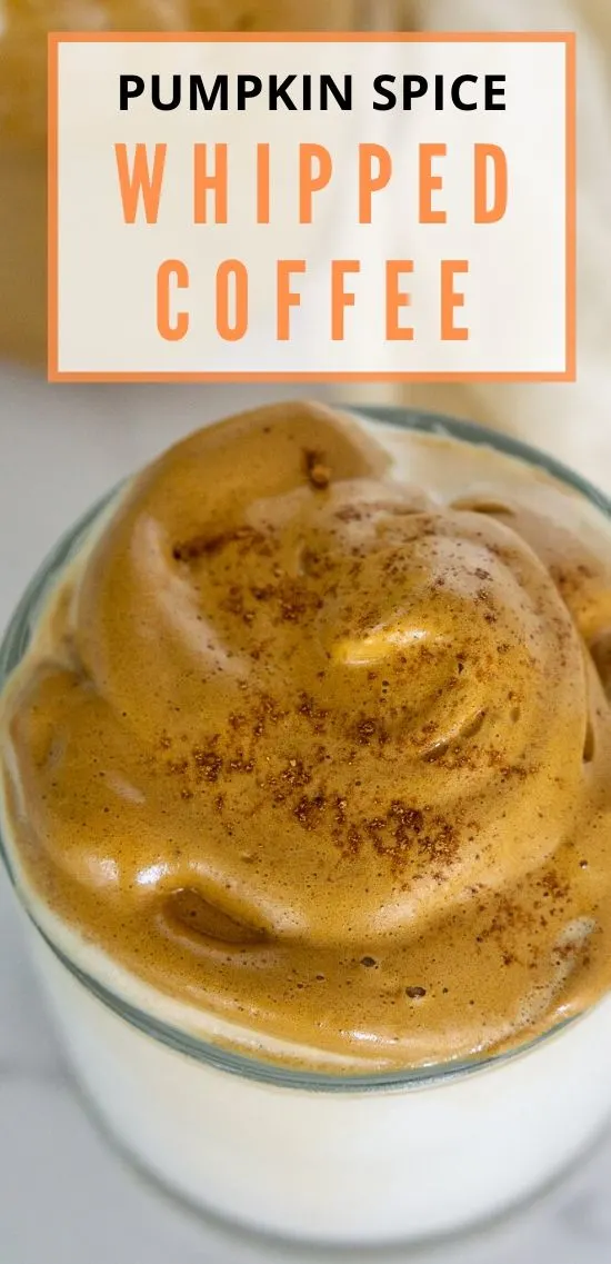 pumpkin spice whipped coffee pinterest graphic