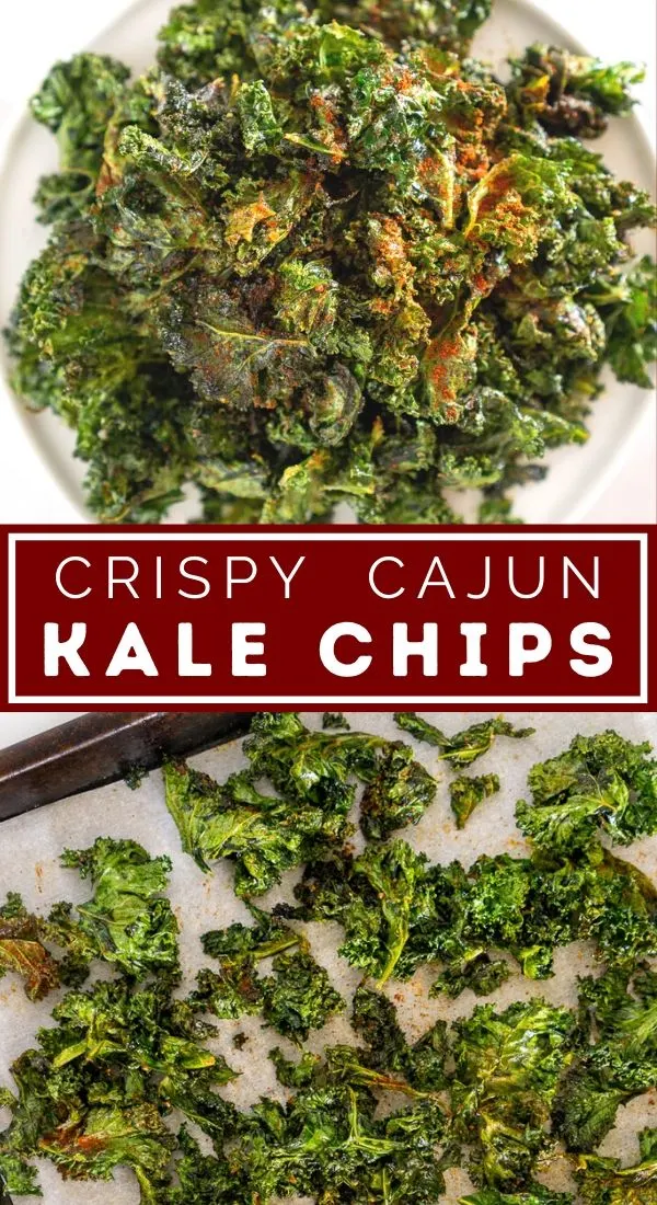 cajun kale chips pinterest graphic