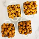 roasted chickpeas in small dishes