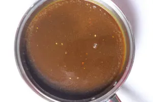 toffee sauce in a saucepan