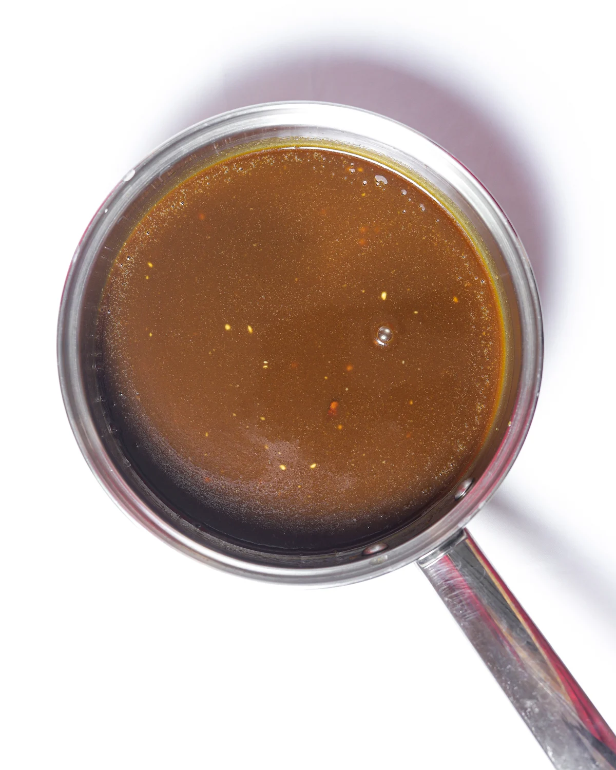 toffee sauce in a saucepan