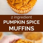 pinnable image of easy pumpkin muffins