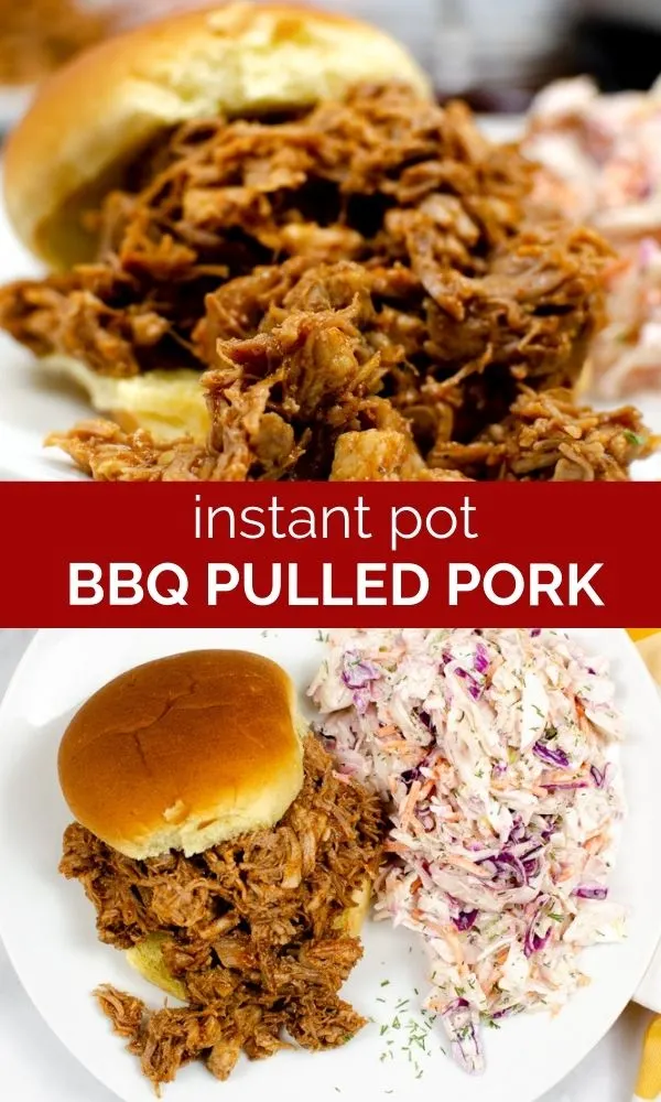 pinnable image of Instant Pot BBQ Pulled Pork images