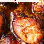 pinnable image of slow cooker honey chicken