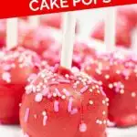 pinnable image of valentine's day cake pops