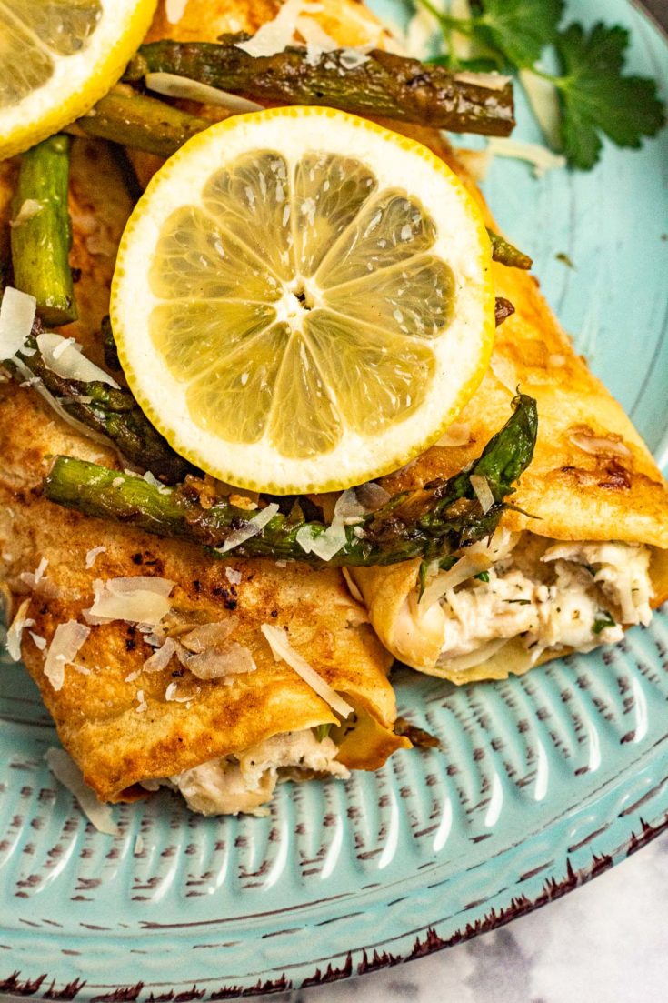 Savory Chicken Crepes Babaganosh