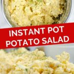 Pinnable image of Instant Pot potato salad.