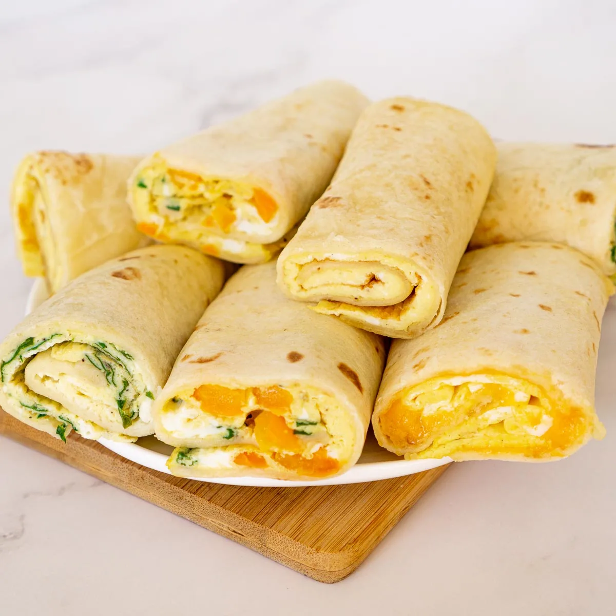 Tortilla Egg Roll Breakfast Wraps