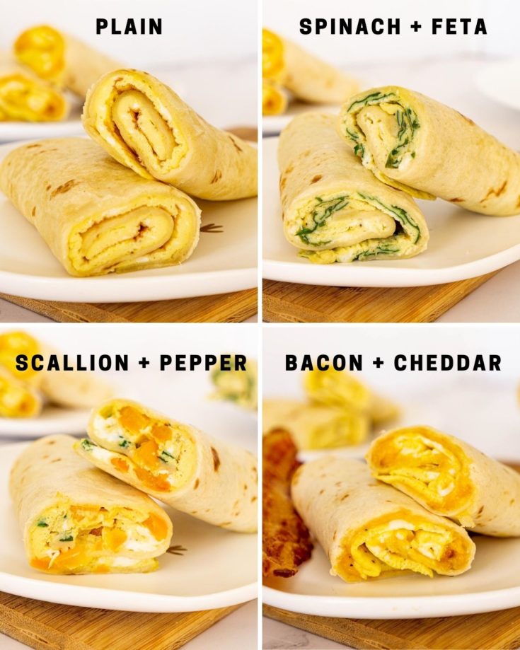 Tortilla Egg Roll Breakfast Wraps Babaganosh