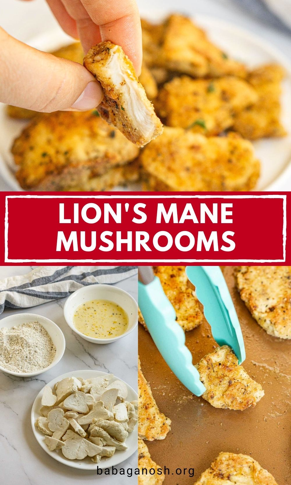 Pan Fried Lion's Mane Recipe Babaganosh