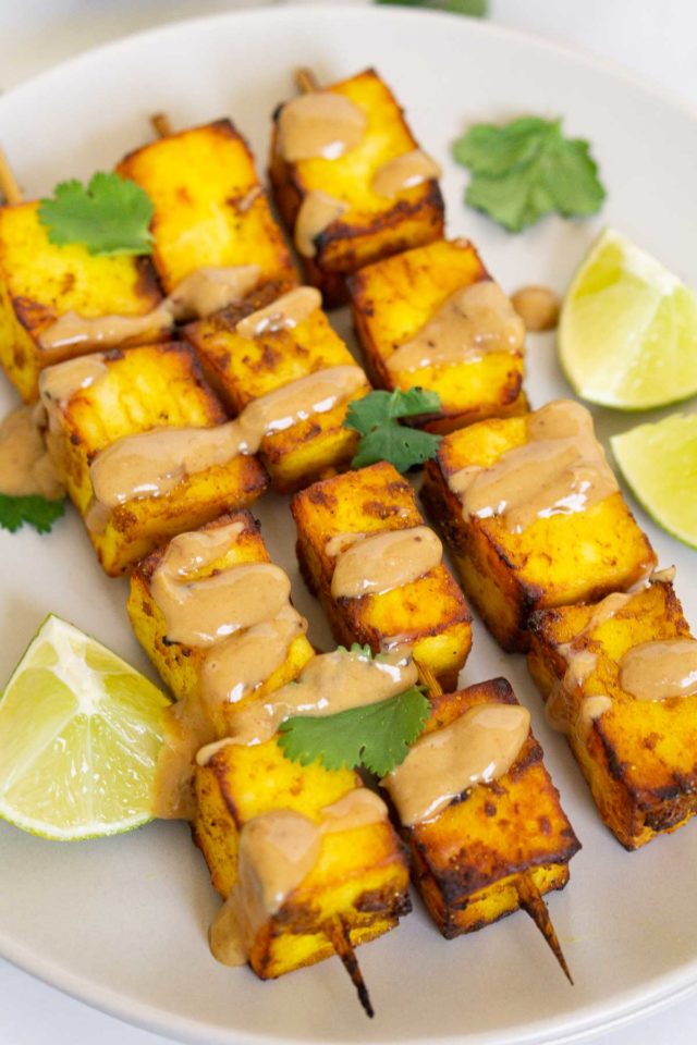 Paneer Satay (Air Fryer, Baked, and Grill Instructions) Babaganosh