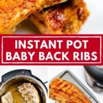 Pinterest image with text: Instant Pot baby back ribs