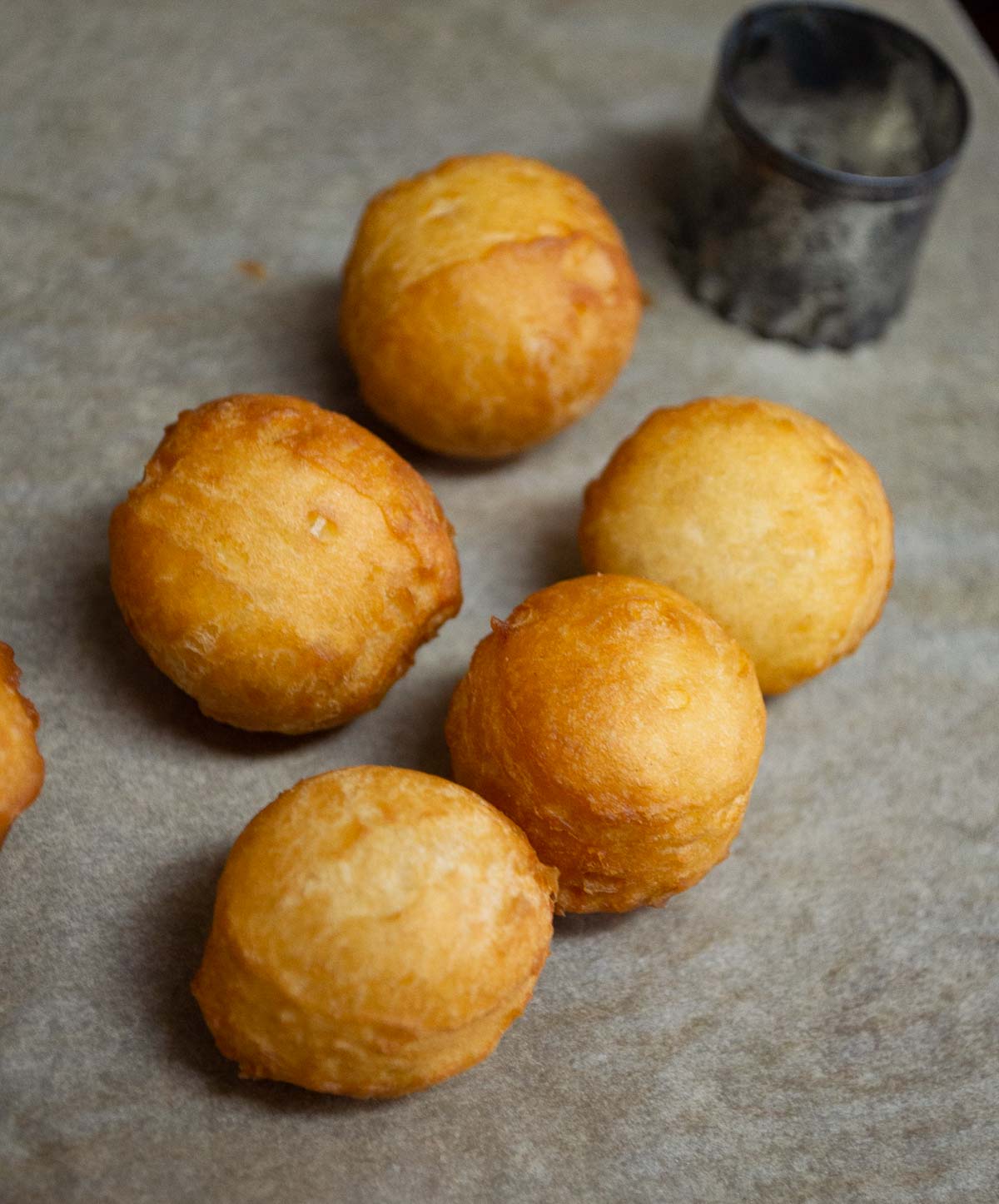 Fried donut holes from canned biscuit dough