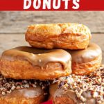 Pinterest image with text: Canned biscuit donuts - 2 ingredients!