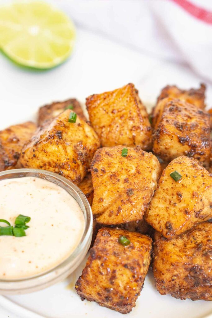Salmon Bites (Air Fryer, Stove, and PanFried) Babaganosh