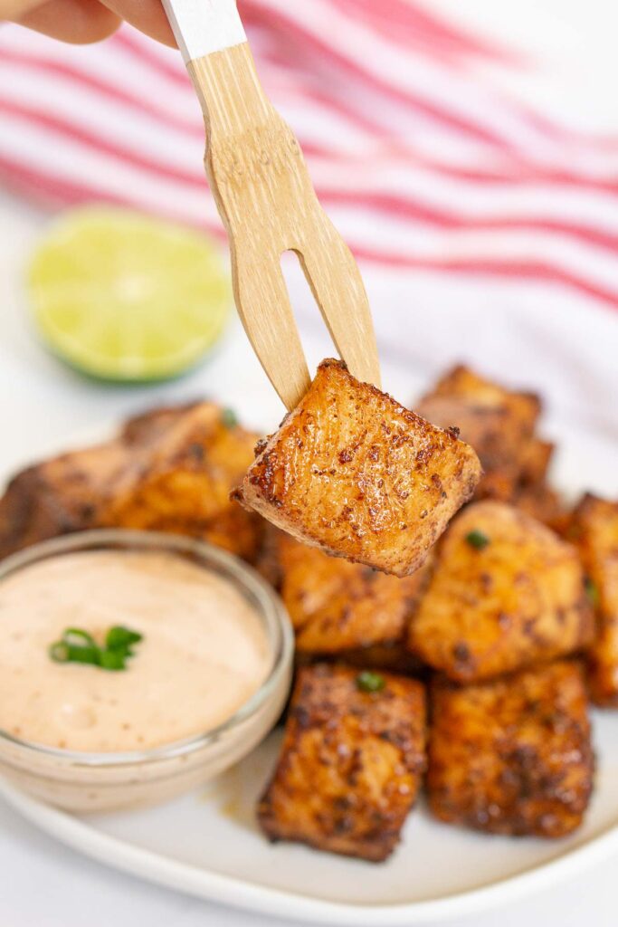 Salmon Bites (Air Fryer, Stove, and PanFried) Babaganosh