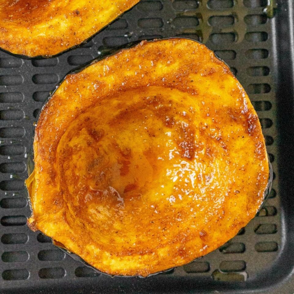 Air Fryer Acorn Squash Babaganosh