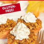 Pinterest image with text: Air fryer apples - gluten-free