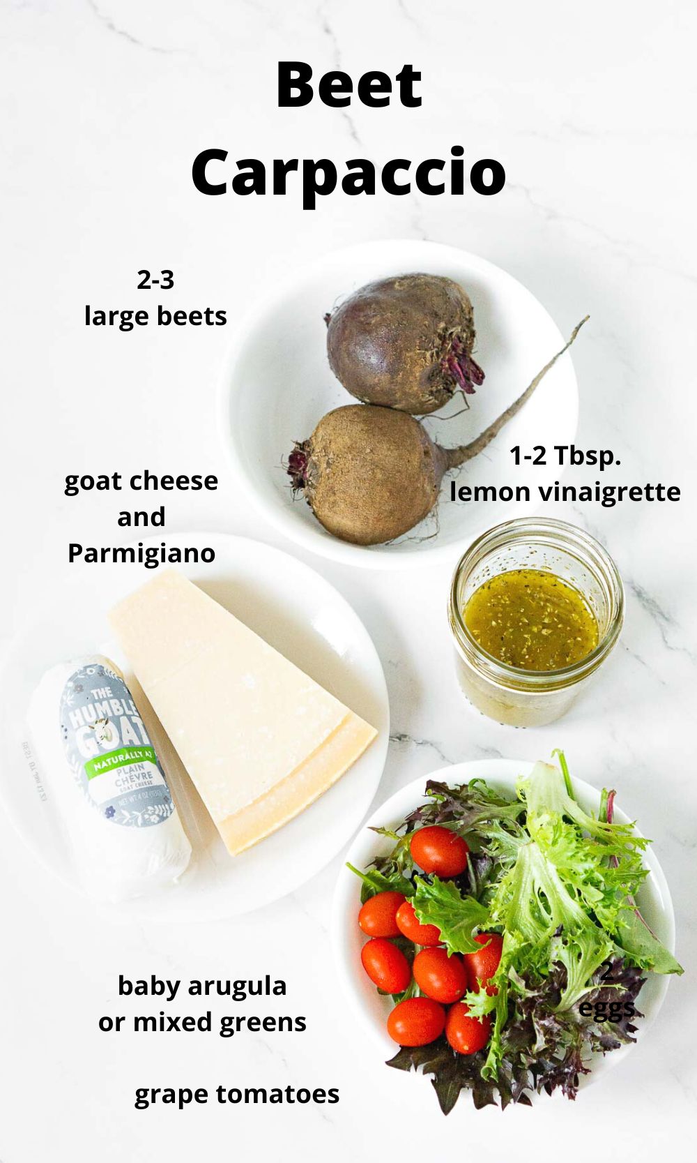 Ingredients for Beet Carpaccio