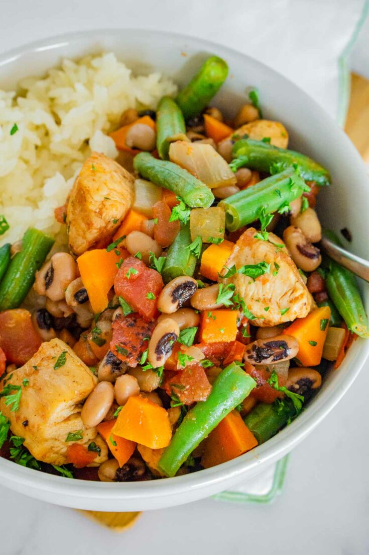 Blackened Chicken BlackEyed Peas Bowls Babaganosh