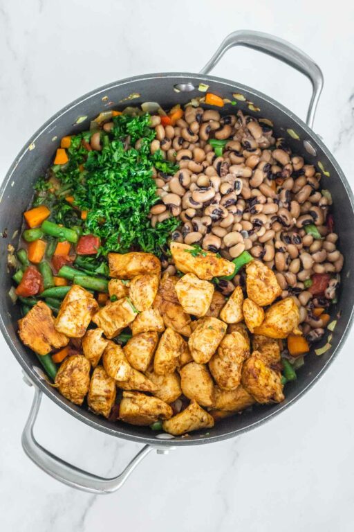 Blackened Chicken BlackEyed Peas Bowls Babaganosh