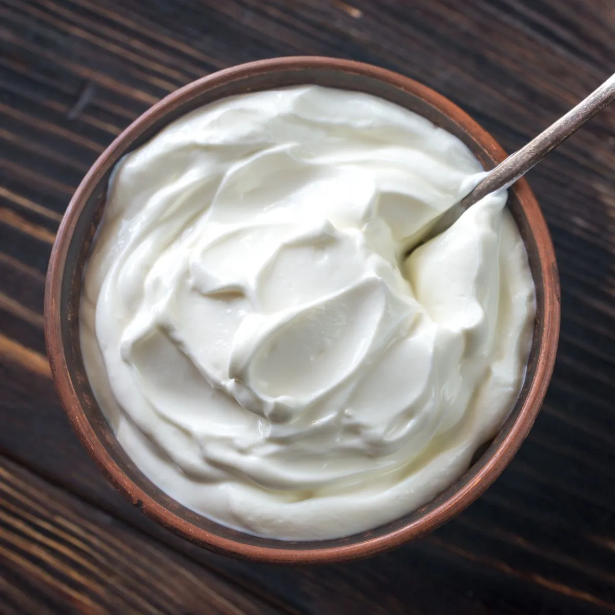 Bowl of whole milk Greek yogurt