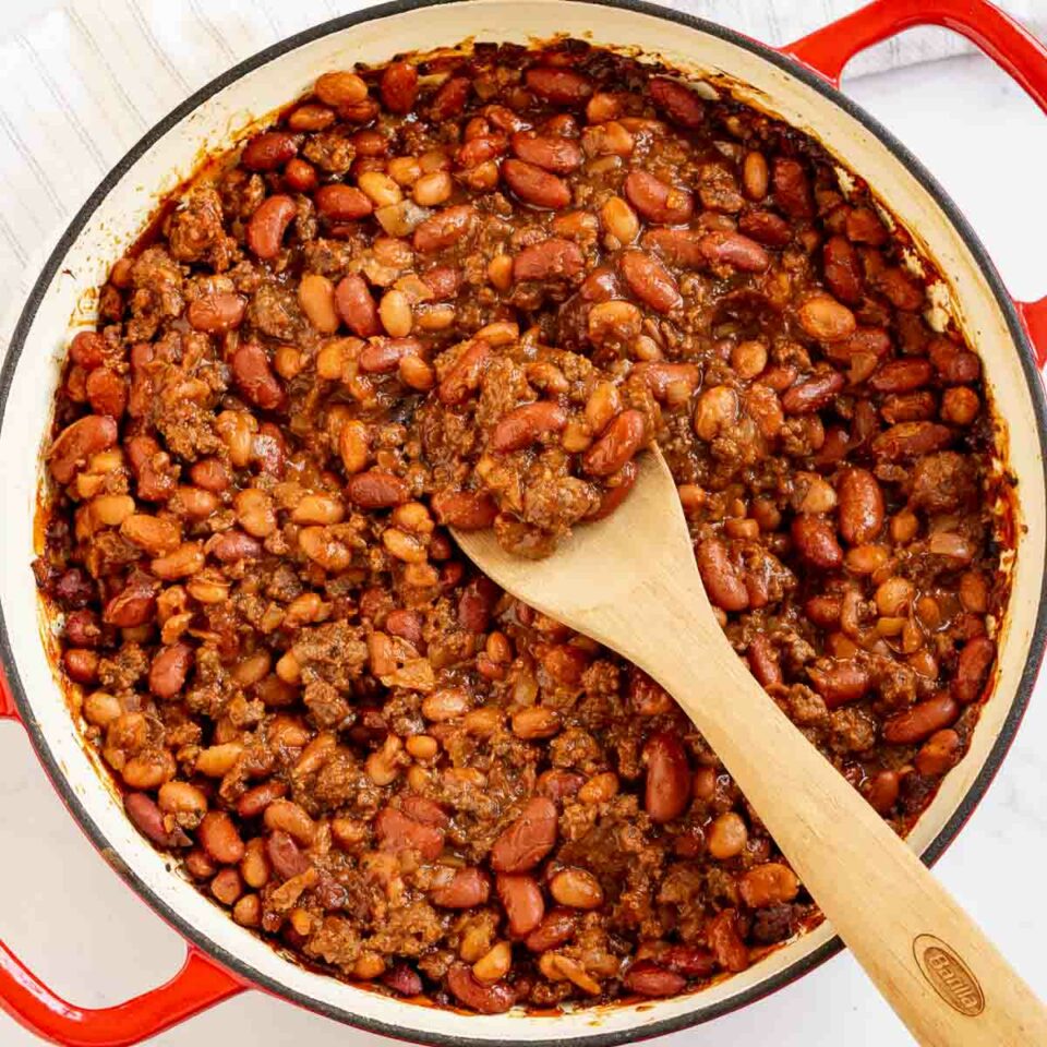Baked Beans with Ground Beef Babaganosh