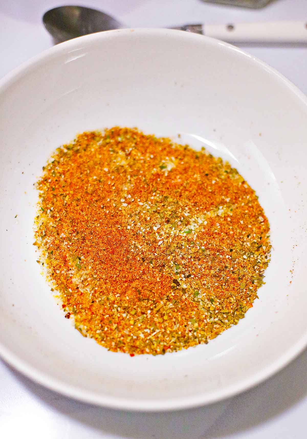 Seasoning mixture in a small bowl