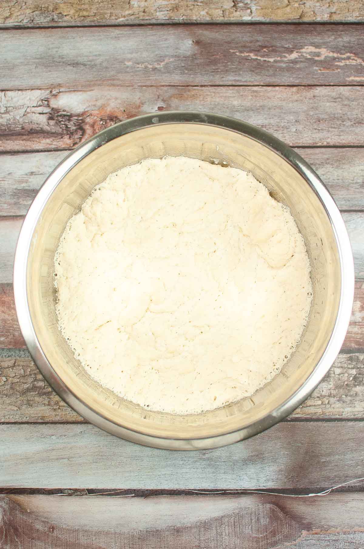Bowl of focaccia dough