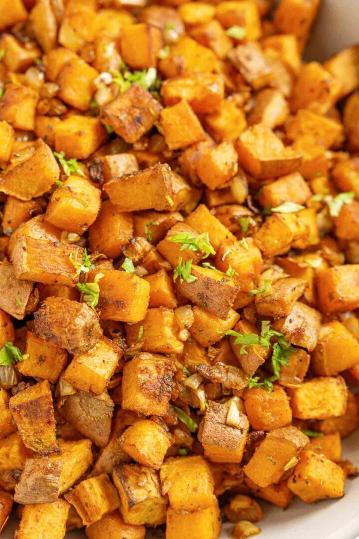 Sweet Potato Home Fries (Air Fryer and Oven Instructions) | Babaganosh