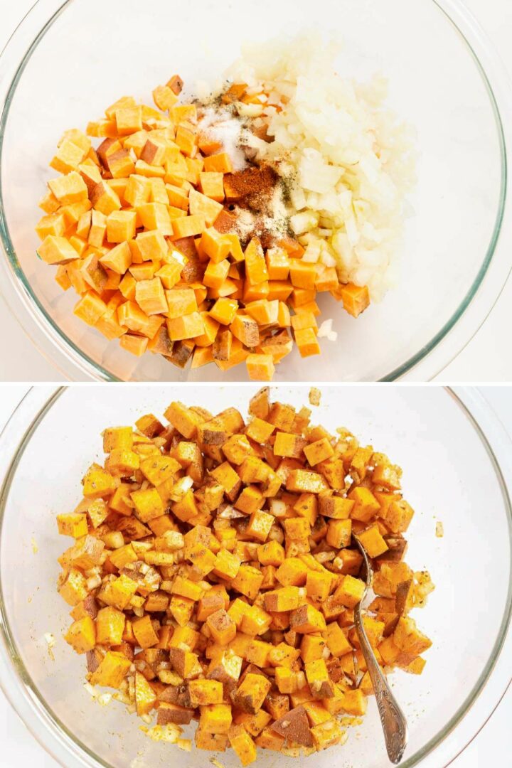 Sweet Potato Home Fries (Air Fryer and Oven Instructions) Babaganosh
