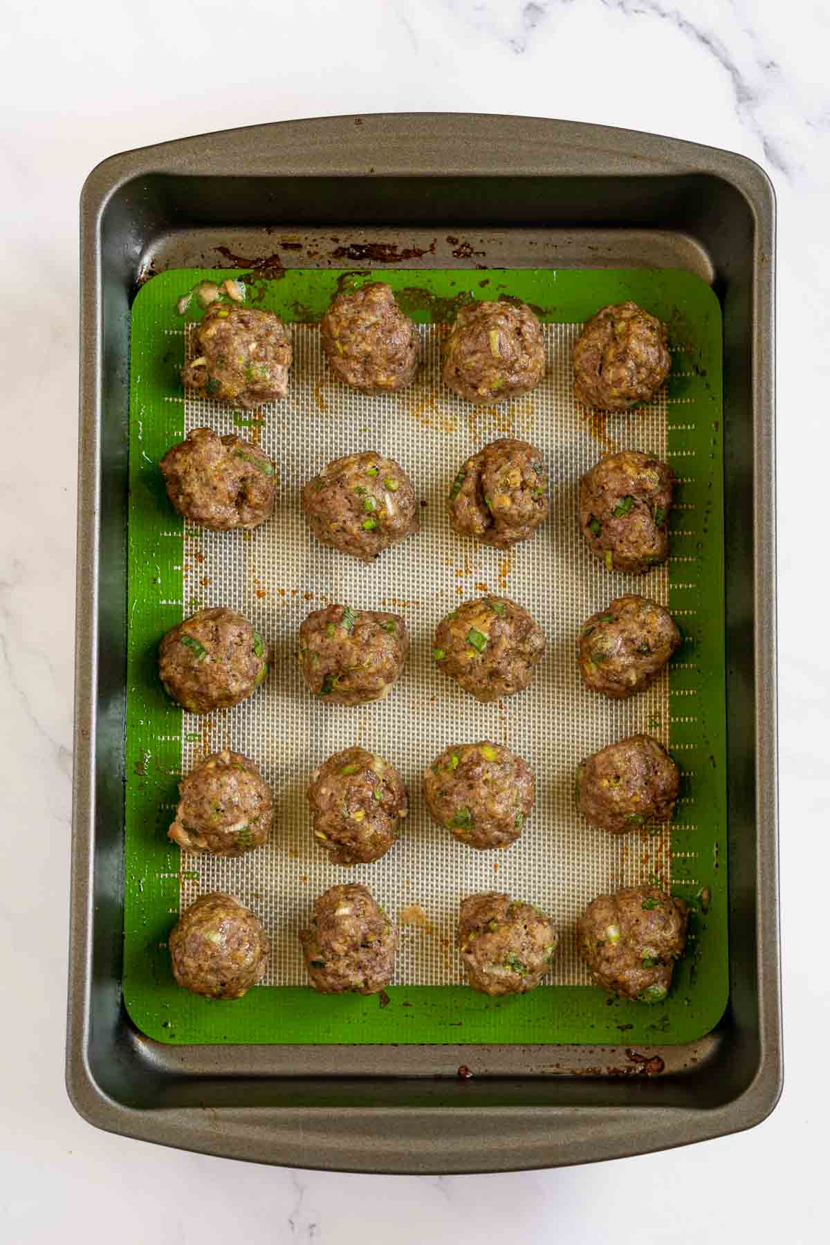 Baked bison meatballs