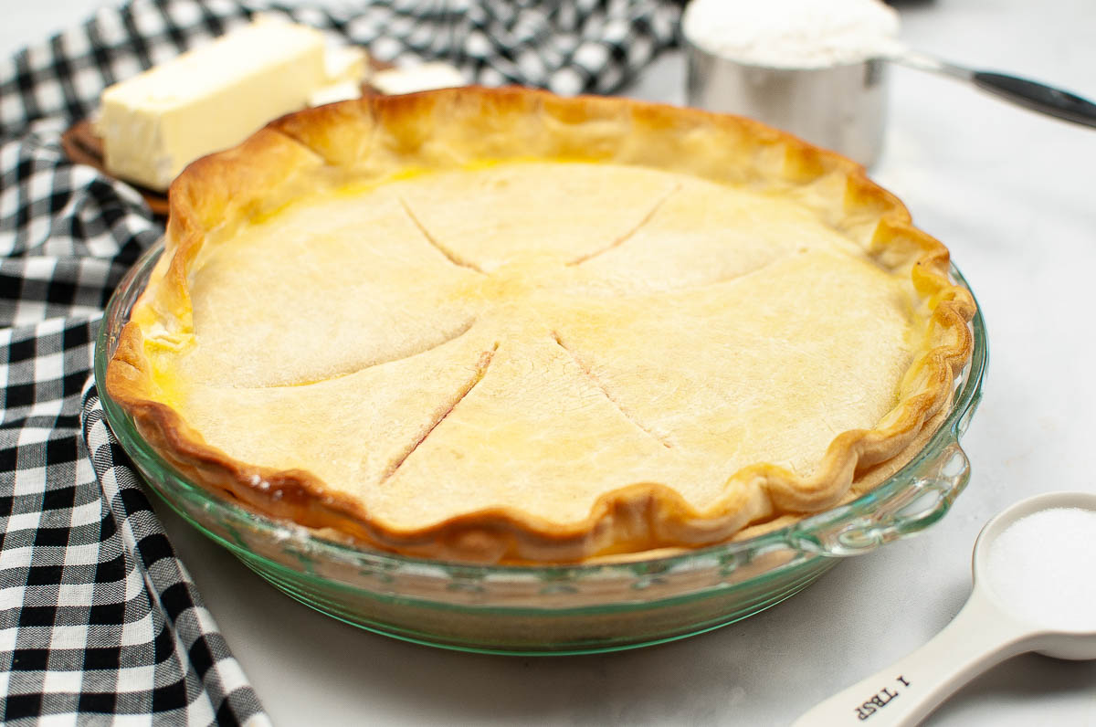 Homemade baked pie crust