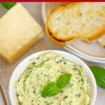 Image with text: Pesto Compound Butter