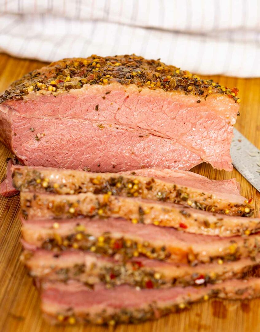 Sous Vide Corned Beef Babaganosh