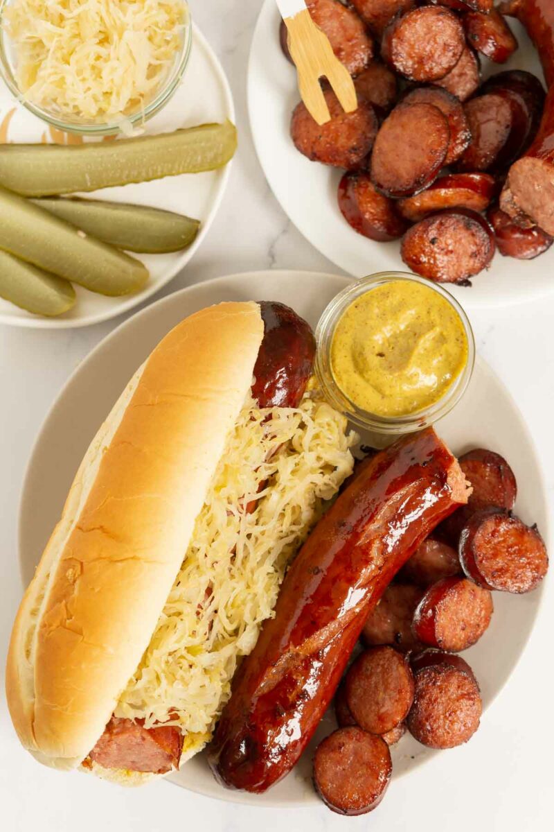 Air Fryer Kielbasa Babaganosh
