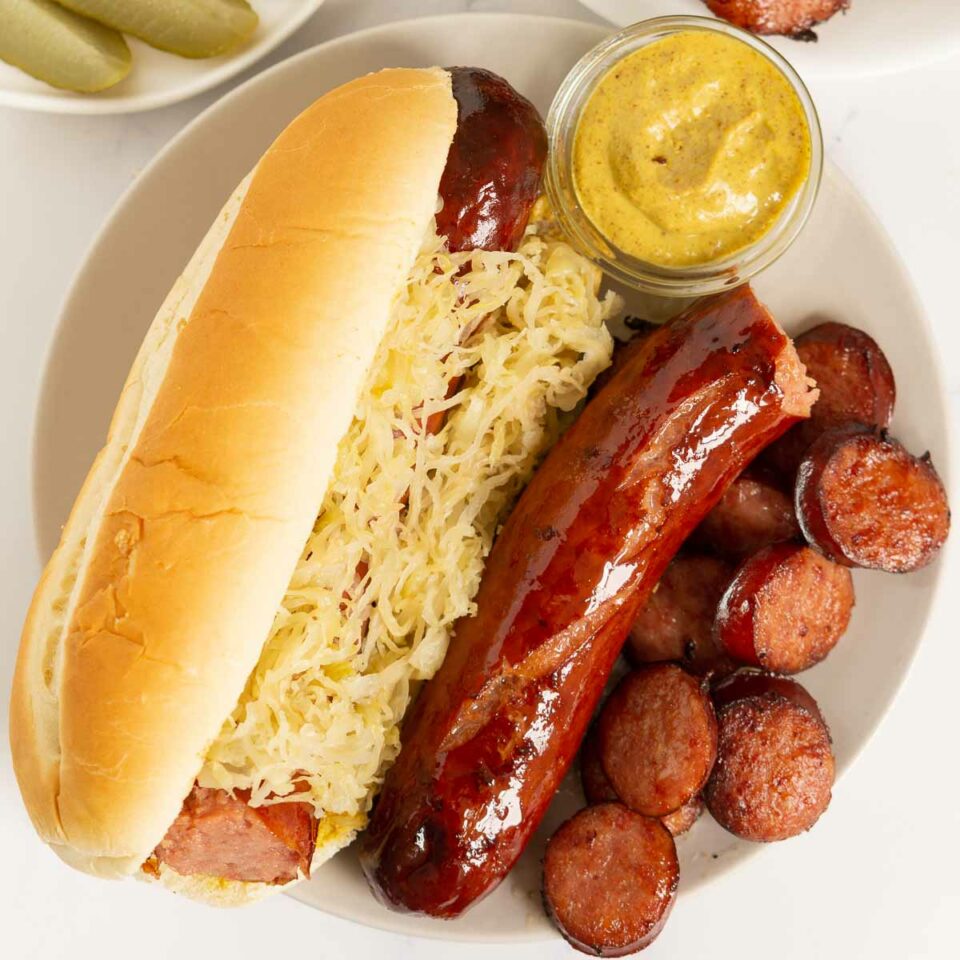 Air Fryer Kielbasa Babaganosh