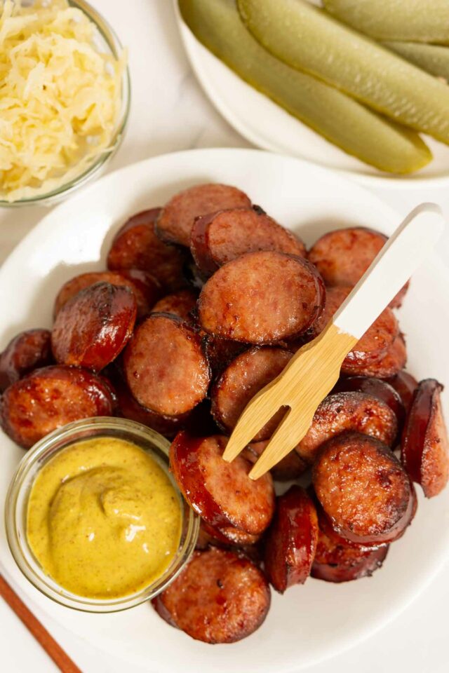 Air Fryer Kielbasa Babaganosh