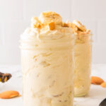 Banana pudding with cool whip in mason jars